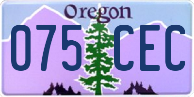 OR license plate 075CEC