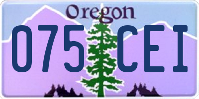 OR license plate 075CEI