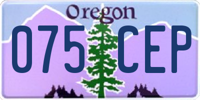 OR license plate 075CEP
