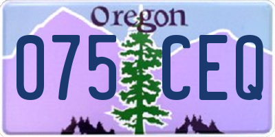 OR license plate 075CEQ
