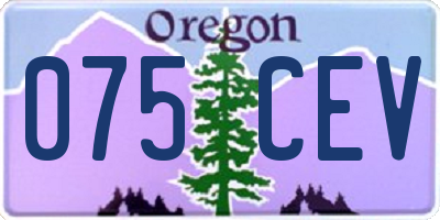 OR license plate 075CEV