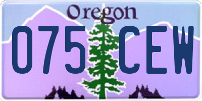 OR license plate 075CEW