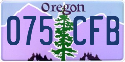 OR license plate 075CFB