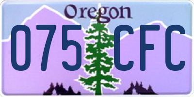 OR license plate 075CFC