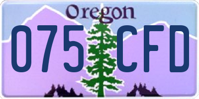 OR license plate 075CFD