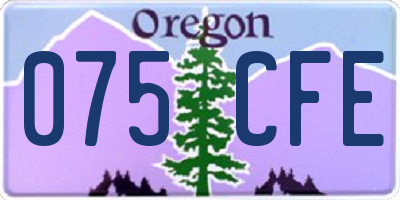 OR license plate 075CFE