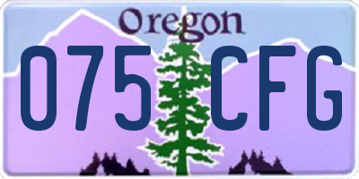 OR license plate 075CFG