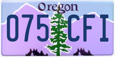 OR license plate 075CFI