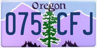 OR license plate 075CFJ