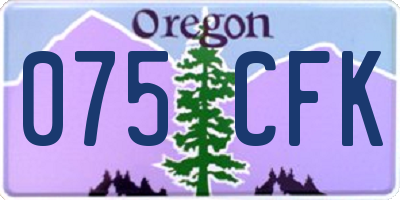OR license plate 075CFK