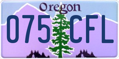 OR license plate 075CFL