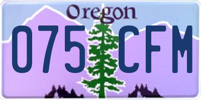 OR license plate 075CFM