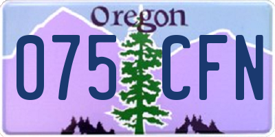 OR license plate 075CFN