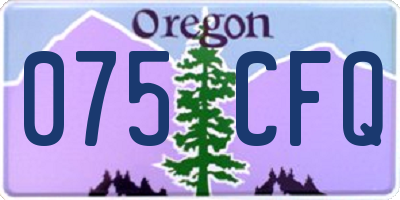 OR license plate 075CFQ