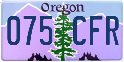 OR license plate 075CFR