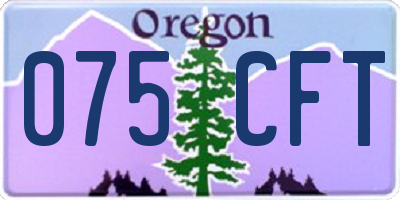 OR license plate 075CFT