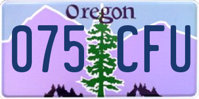 OR license plate 075CFU