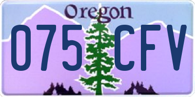 OR license plate 075CFV