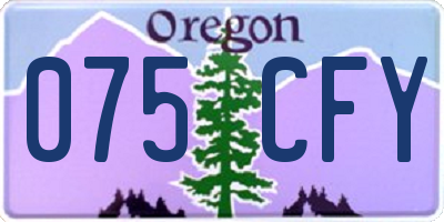 OR license plate 075CFY