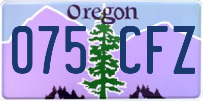OR license plate 075CFZ