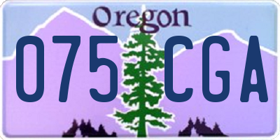 OR license plate 075CGA