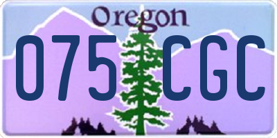 OR license plate 075CGC