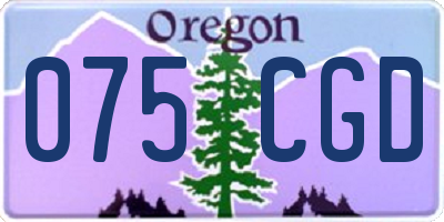 OR license plate 075CGD