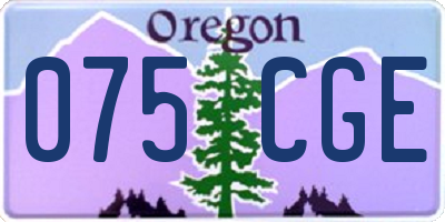 OR license plate 075CGE