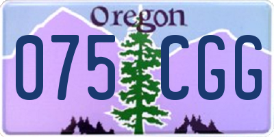 OR license plate 075CGG
