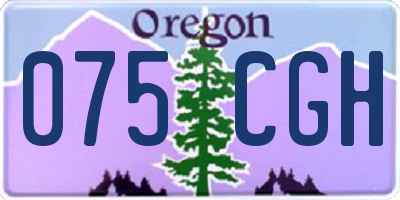 OR license plate 075CGH