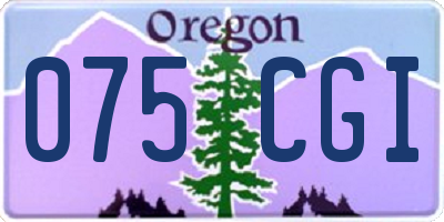 OR license plate 075CGI