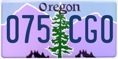 OR license plate 075CGO