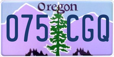 OR license plate 075CGQ