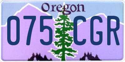 OR license plate 075CGR