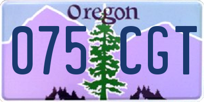 OR license plate 075CGT