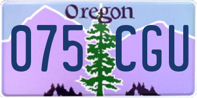 OR license plate 075CGU