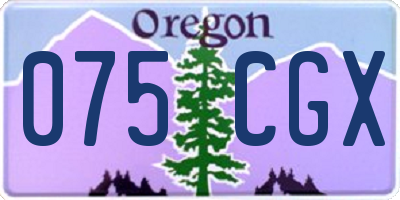 OR license plate 075CGX