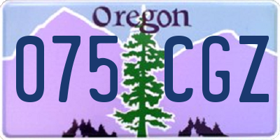 OR license plate 075CGZ