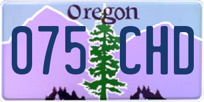 OR license plate 075CHD