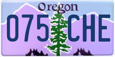 OR license plate 075CHE