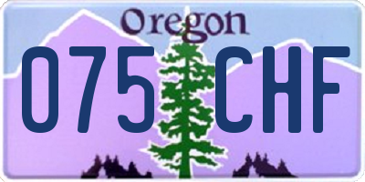 OR license plate 075CHF