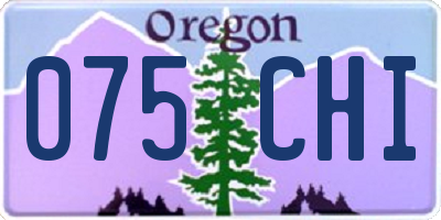 OR license plate 075CHI