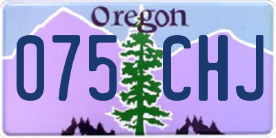 OR license plate 075CHJ