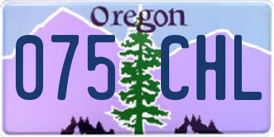 OR license plate 075CHL