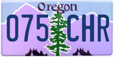 OR license plate 075CHR