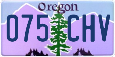 OR license plate 075CHV