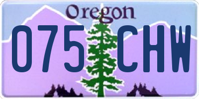 OR license plate 075CHW