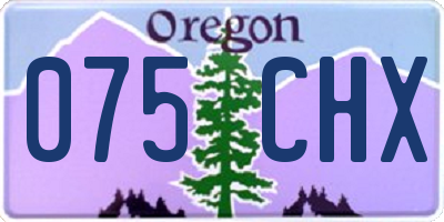 OR license plate 075CHX