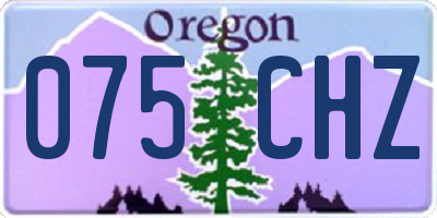 OR license plate 075CHZ