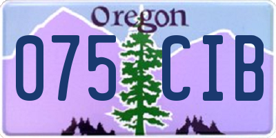 OR license plate 075CIB